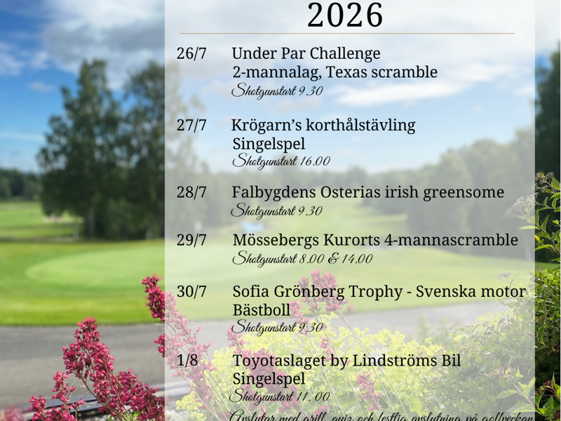 Golfveckan 2026