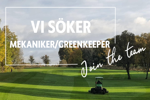 Vi söker mekaniker/greenkeeper