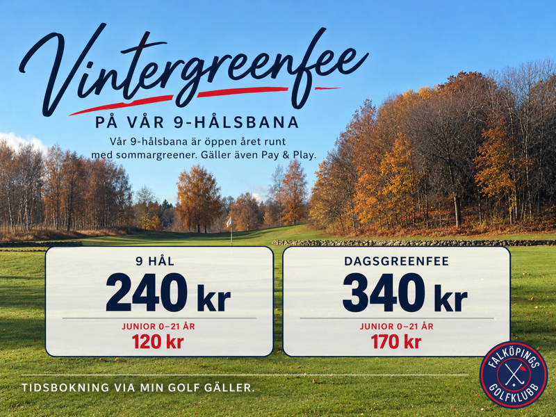 Vintergreen fee på 9-hålsbanan