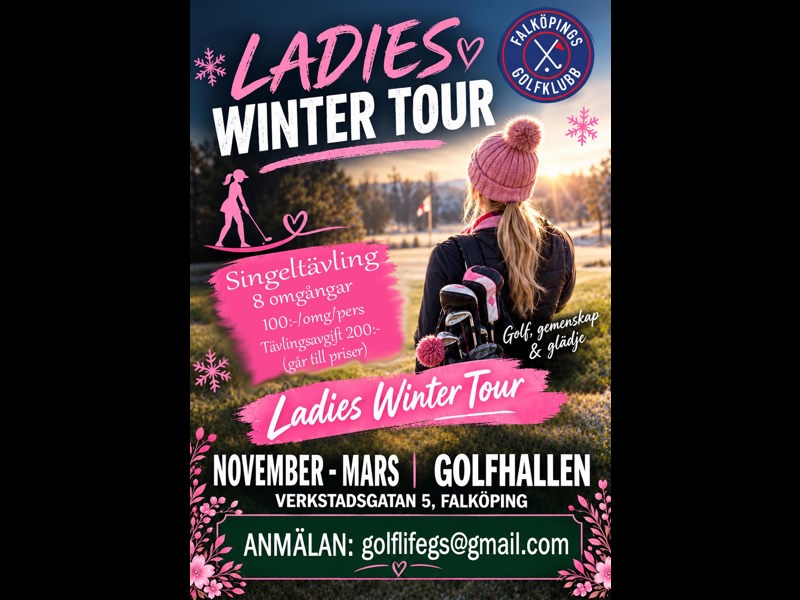 Damgolf inomhus i Vinter